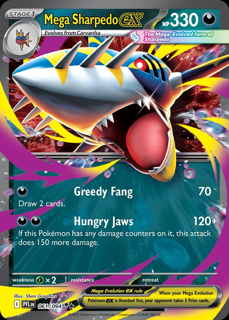 Phantasmal Flames Mega Sharpedo ex #061/94